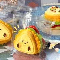 Mochi Taba SquishyNEW Extra Thick Sandwich Baby Toast Pinch Fidget Toy Layered Burger Split Sandwich Toy Antistress Autism Gift 1