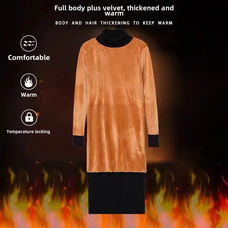 فستان نسائي طويل محبوك للخريف والشتاء بقلنسوة مبطن...