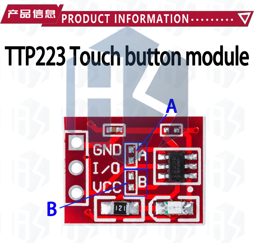1~5PCS EGBO Digitaler Sensor TTP223B Modul Berührungsschalter-Module Kapazitiver Berührungsschalter für Arduino Blau/Wir sind der Hersteller – Detail 10