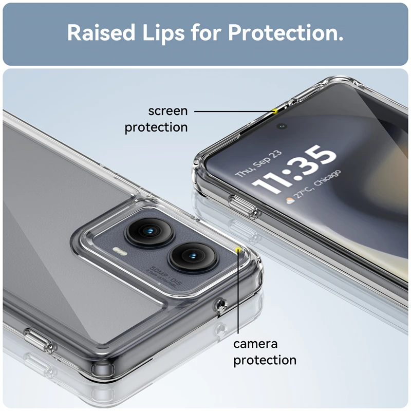 Transparent Shockproof Phone Case Cover - Clear Back Protective s