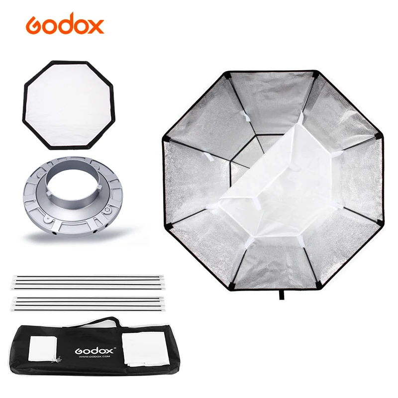 

Восьмиугольный софтбокс Godox 95 см 37 дюймов с креплением Bowens для фотостудии стробоскосветильник ческая вспышка