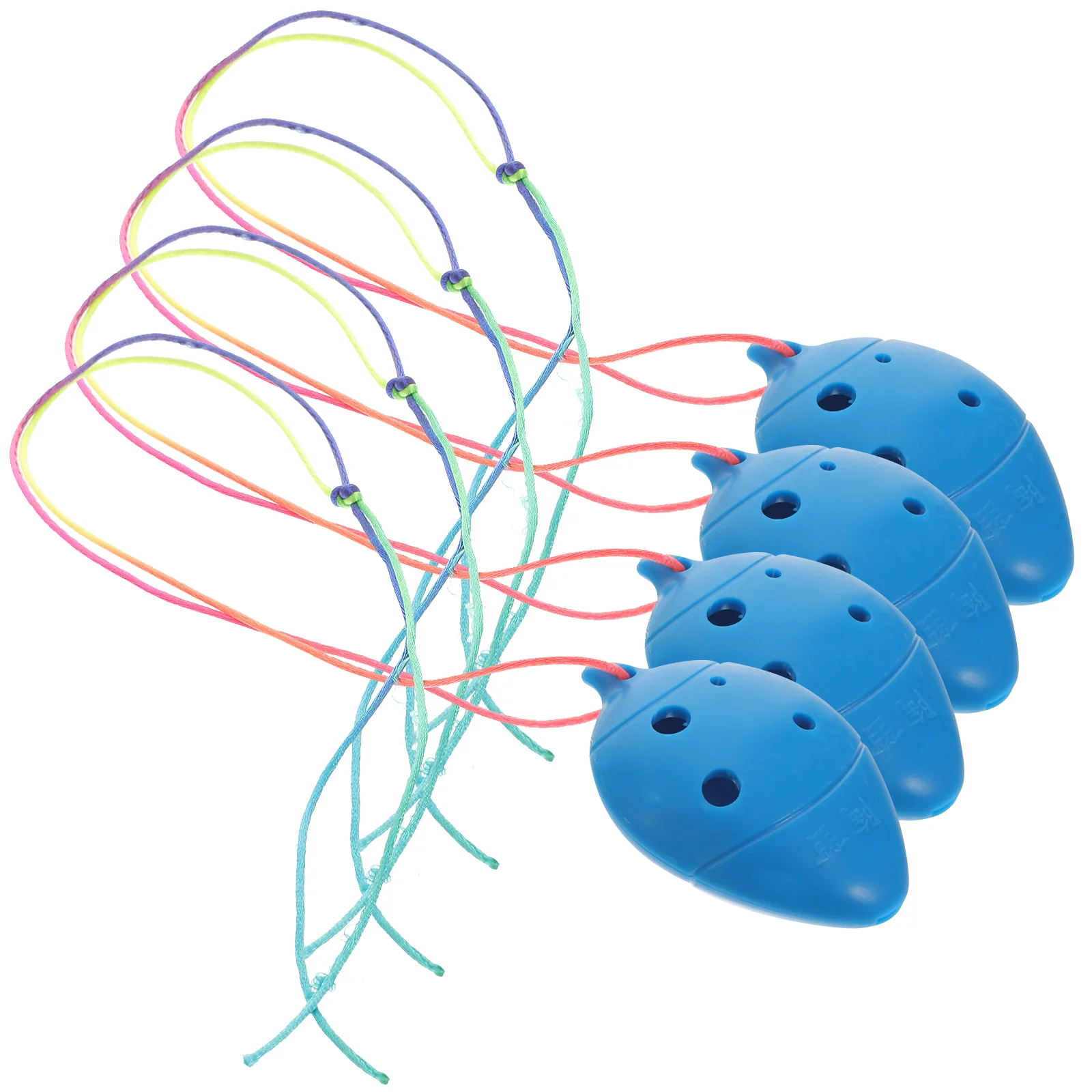 4 Pcs Kids Mini Ocarina Beginner 6-hole Instrument Decorative Musical Miniature Whistle Plastic