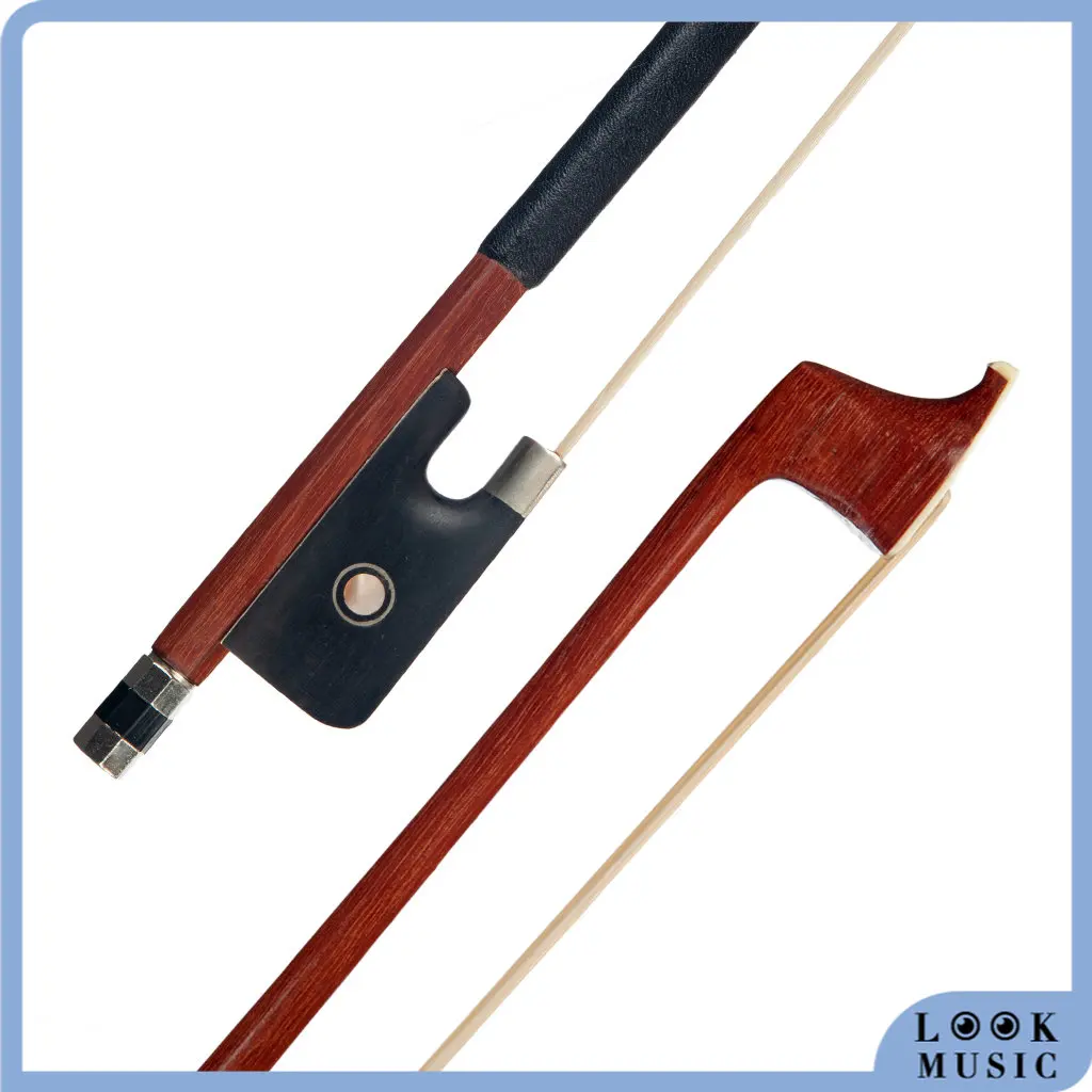 

LOOK Cello Bow Brazilwood Bow Sheep Skin Grip Round Stick W/ Ebony Frog Paris Eyes Well Balance 4/4 Size