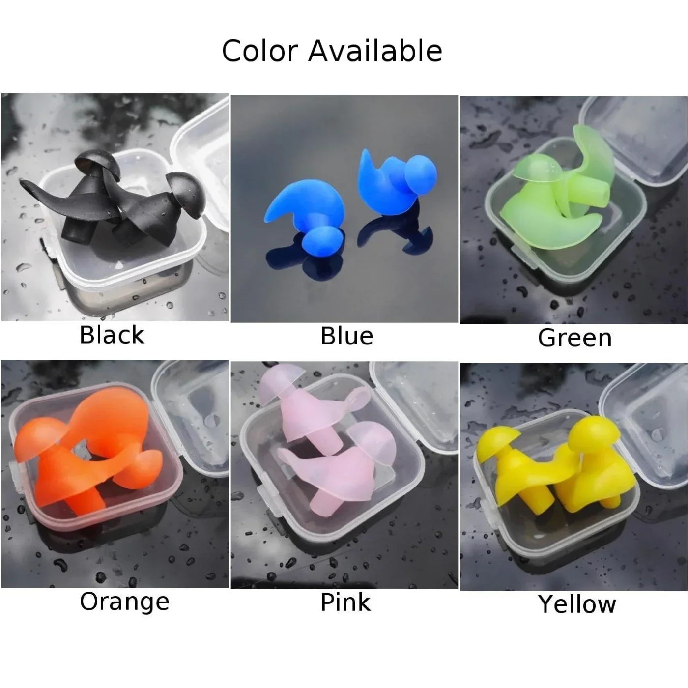 1 Pair Ear Plugs Water Sports Swimming Diving Adult Waterproof Ear Protector Earplugs Swimming Anti-Noise Accessories swimming earplugs