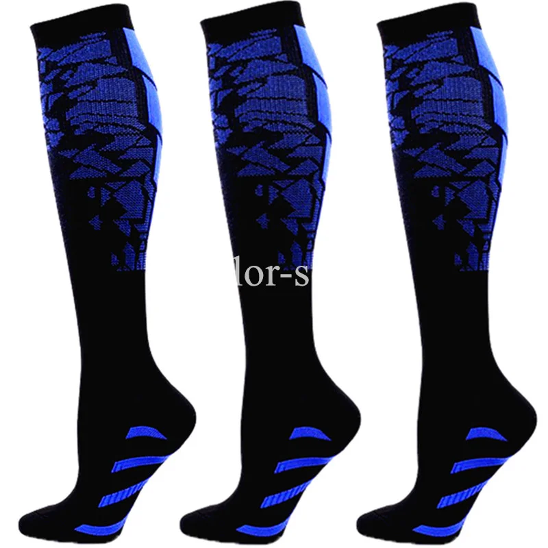 Floral Compression Socks - 3 Pairs Pack for Men & Women | Anti-Fatigue Sports Stockings