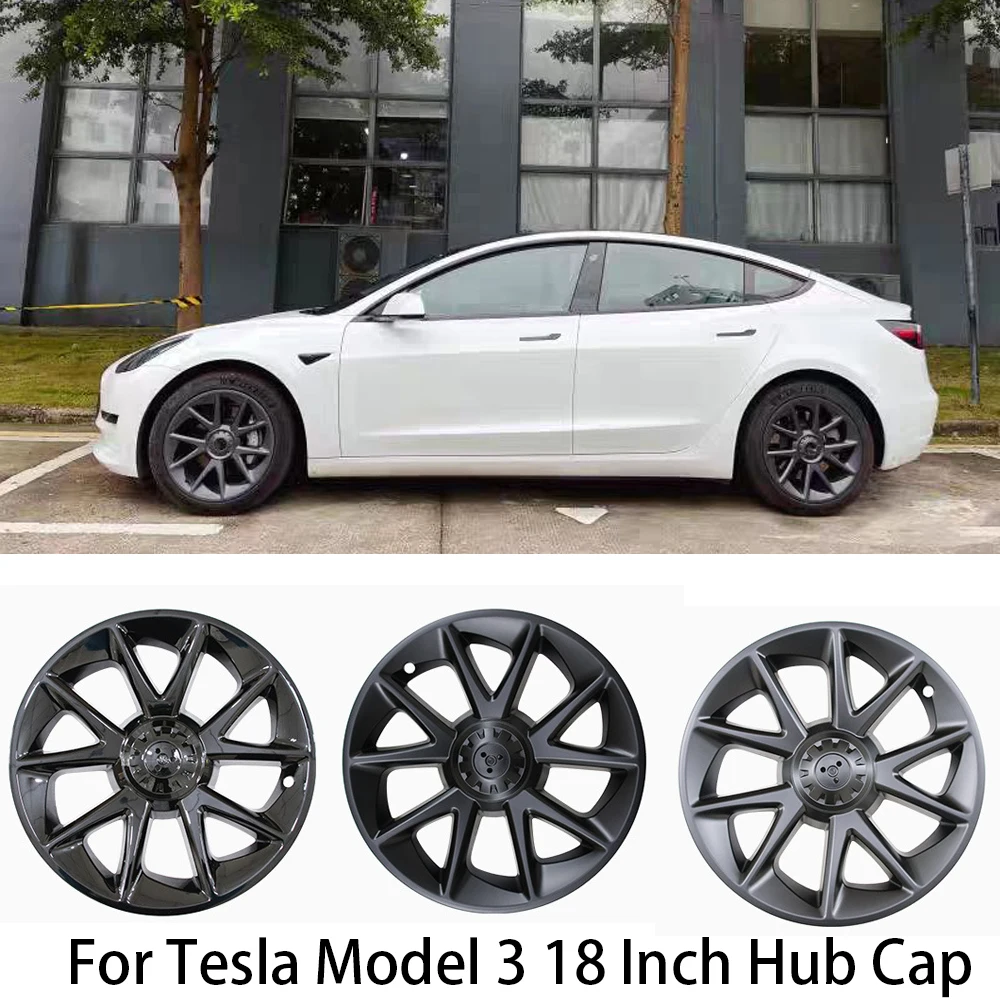 4PCS for Tesla Model 3 Hub Cap Performance Replacement Wheel Cover Cap