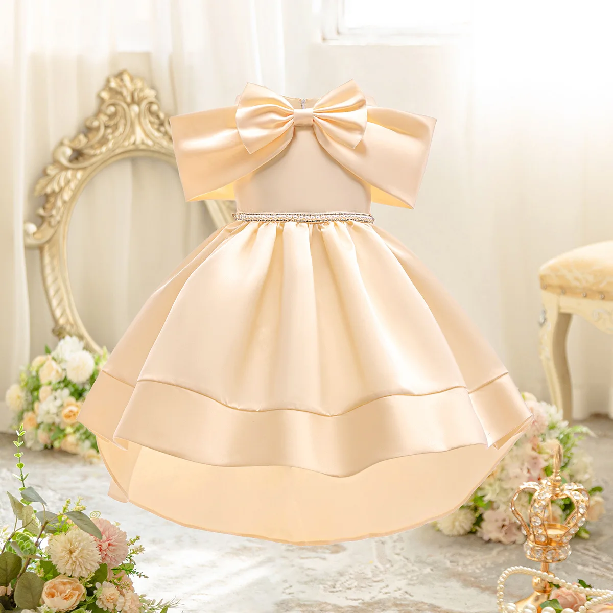 open lace back dress Amazon.com: HYGLJL Gold Sequin Flower Girl Dress Long Sleeve Lace Kids Prom  Dresses: Clothing, Shoes & Jewelry