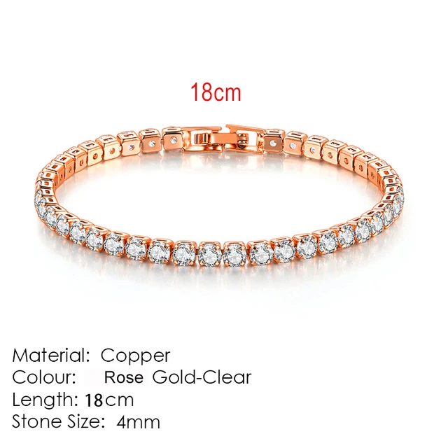 4mm RoseGold 18cm