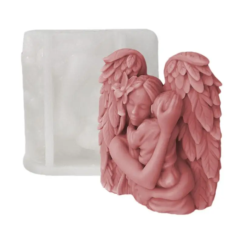 

3D Angel Baby Candle Mold Silicone Angle Mother Mold Resin Crafting Mold For Candle making Vintage Smooth home decor Crafts