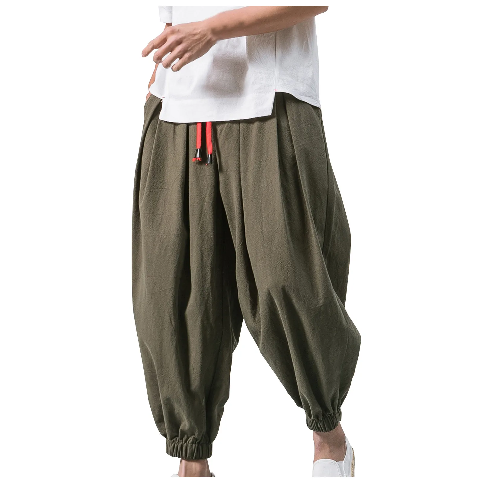 Men’s Oversize Linen Harem Pants 4