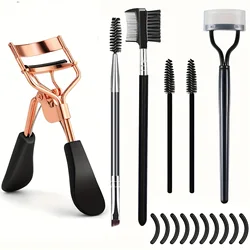Deluxe Eyelash Curler Set with Accessories for Perfectly Curled Lashes (16pcs gold)