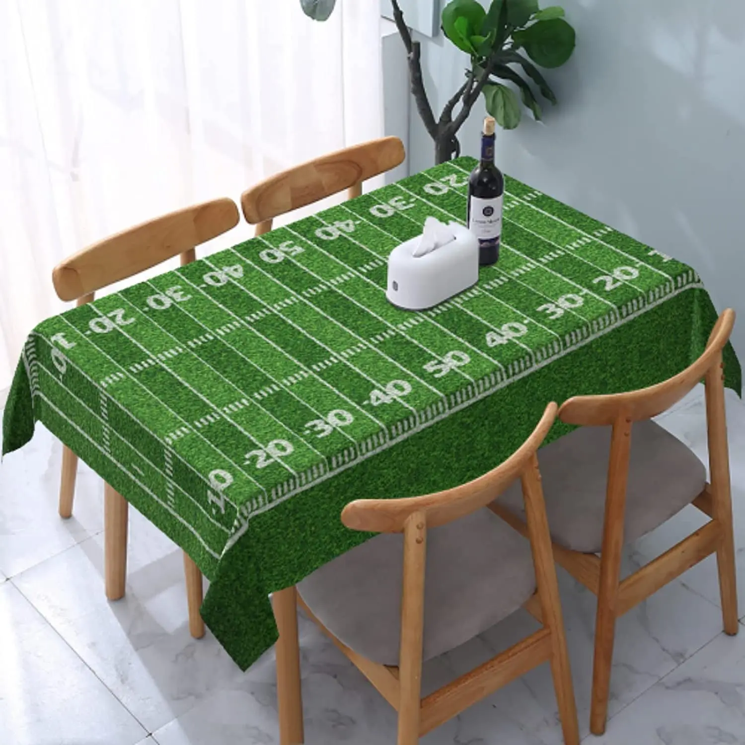 American Football Waterproof Tablecloth Soccer Field Rectangular Tablecloth Family Party Dinner Tablecloth Outdoor Picnic Mat