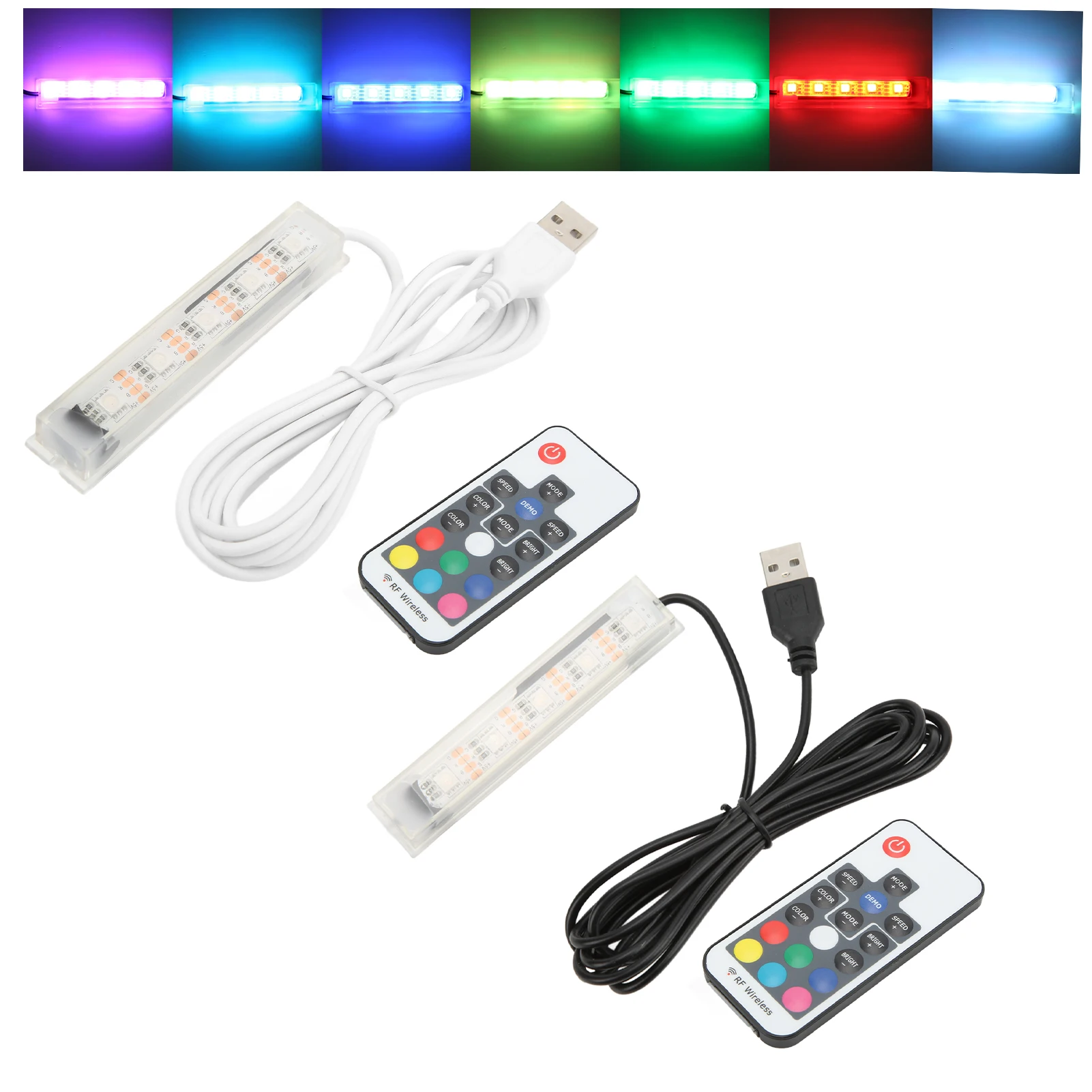Aquarium Light LED Lamp Aquarium Lamp Fish Accessory Micro Aquarium Light USB Powered Remote Control Colorful