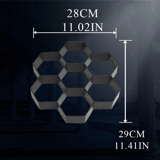 Fekete Műanyag Készítmény Diy -Burkolat Penész Otthoni Kerti Padlóbeton Lépcsőzetes Autópálya Kő Út Terasz Gyártó - Image 2