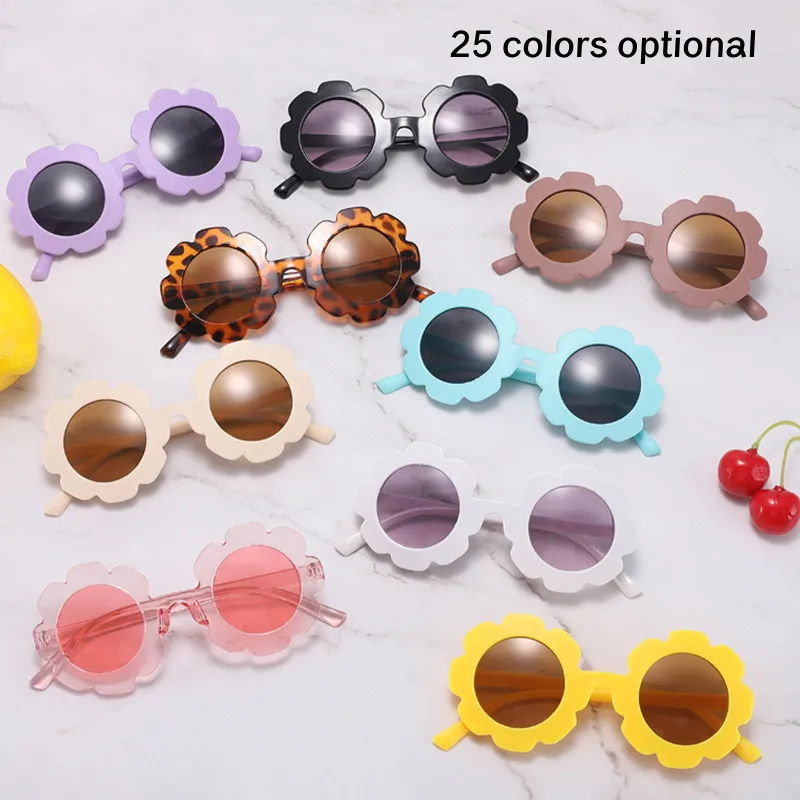 Kids Sunglasses Children's Sunglasses Round Sunflower sunglasses for children Cute glasses boys/girls