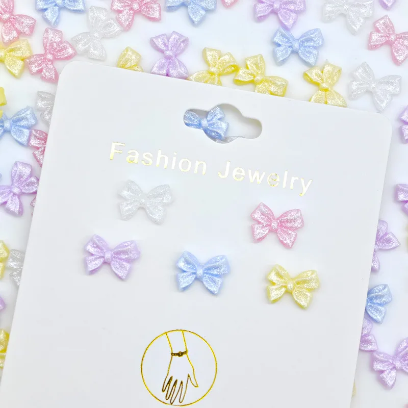 30/50/100Pcs, 8*11mm, 인어, 나비 넥타이, 고급 스파클, 나비 넥타이, 네일 액세서리, DIY, 네일 액세서리, 휴대폰 케이스 액세서리