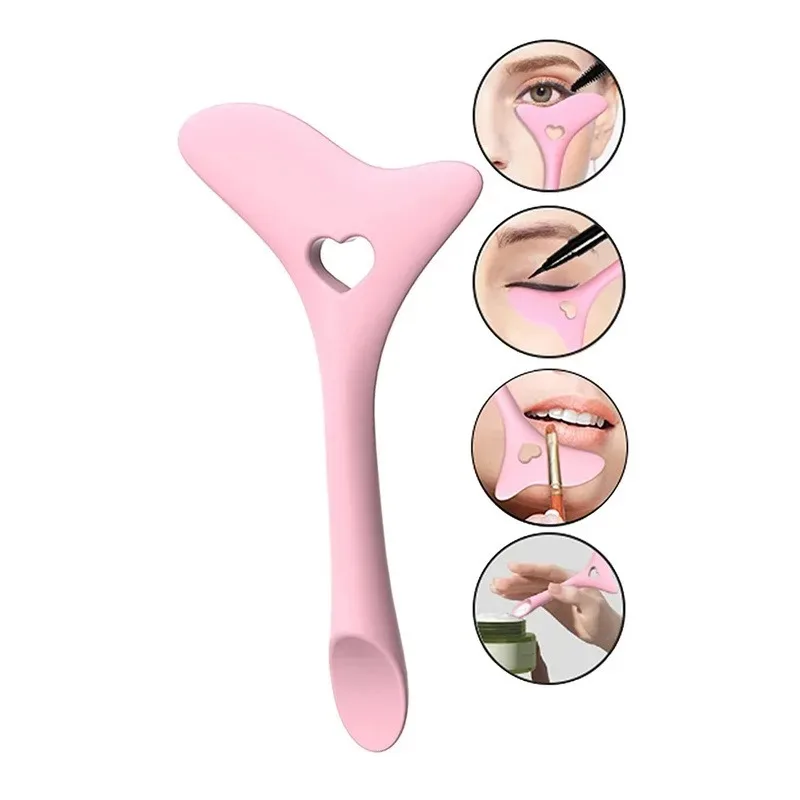 Multi-functional Silicone Eyeliner Makeup Stencils Eyeliner Aid Tool Drawing Lipstick Wearing Aid Face Cream Applicator 1pc eyeliner stencil tool makeup tools eye makeup tools