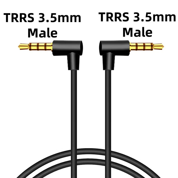 Right Angle 3.5mm Audio Cable - Universal Stereo AUX Cord