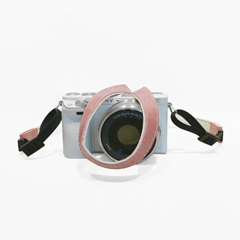 Premium Leather Camera Shoulder Strap - Universal Fit for SLR, DSLR, and Mirrorless Cameras