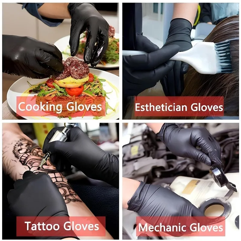 Lot de 100 gants jetables nitrile - 50 paires - Taille S/M/L/XL