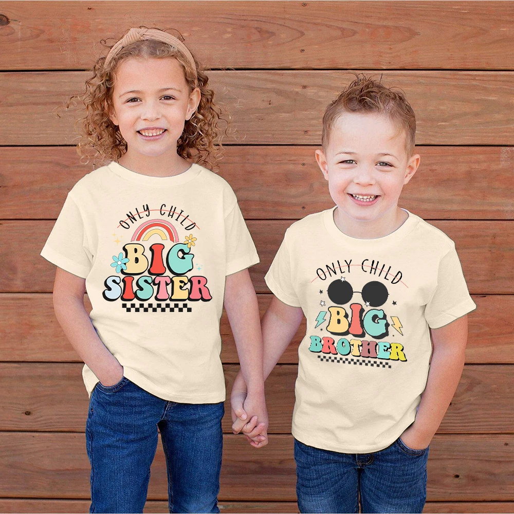 

Футболка детская летняя с принтом «только старшая сестра старший брат»