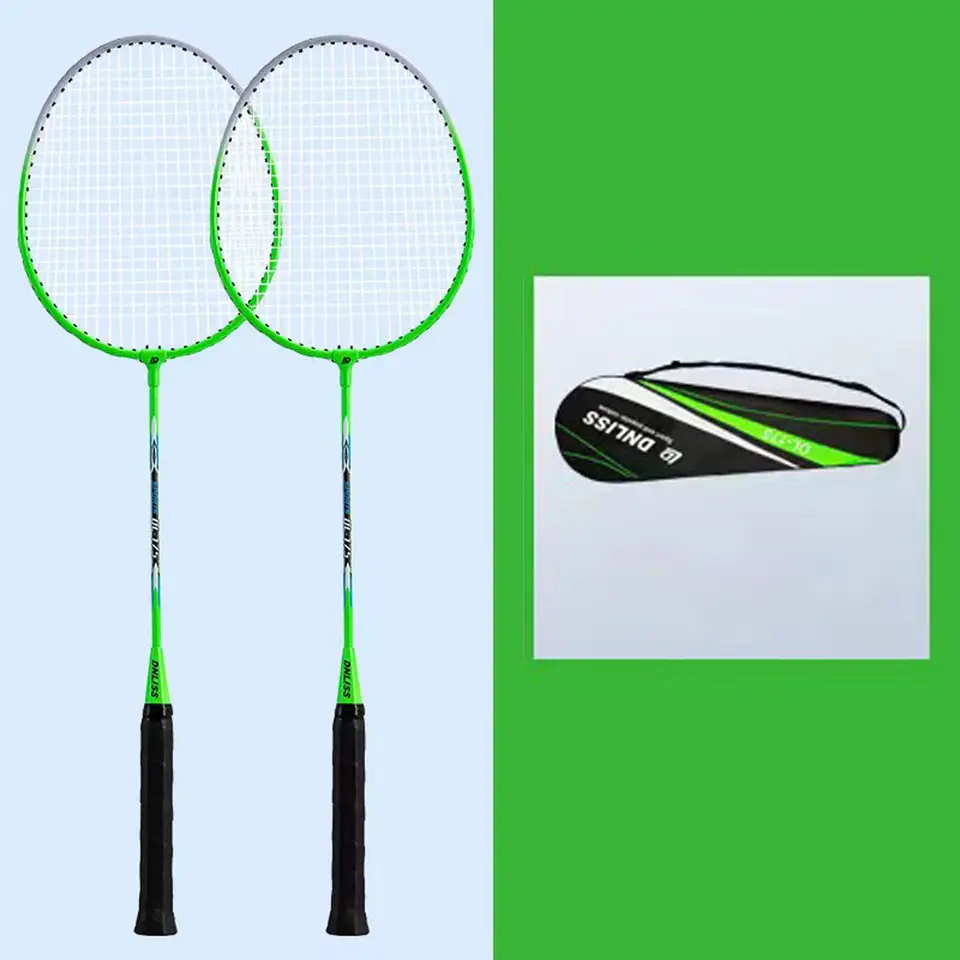thumbnail image 2 of Free Badminton]2PCS Badminton Racket Set Outdoor Alloy Badminton 2 of 9