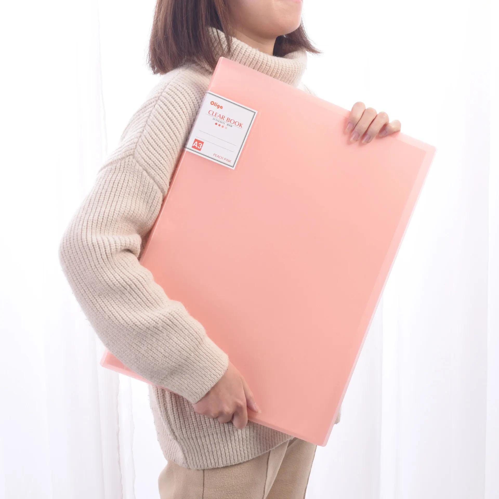 

A3 Classification File Folders 30 sheets Pages of Transparent Plus Multi-layer Large-capacity Storage Bag for Students Office