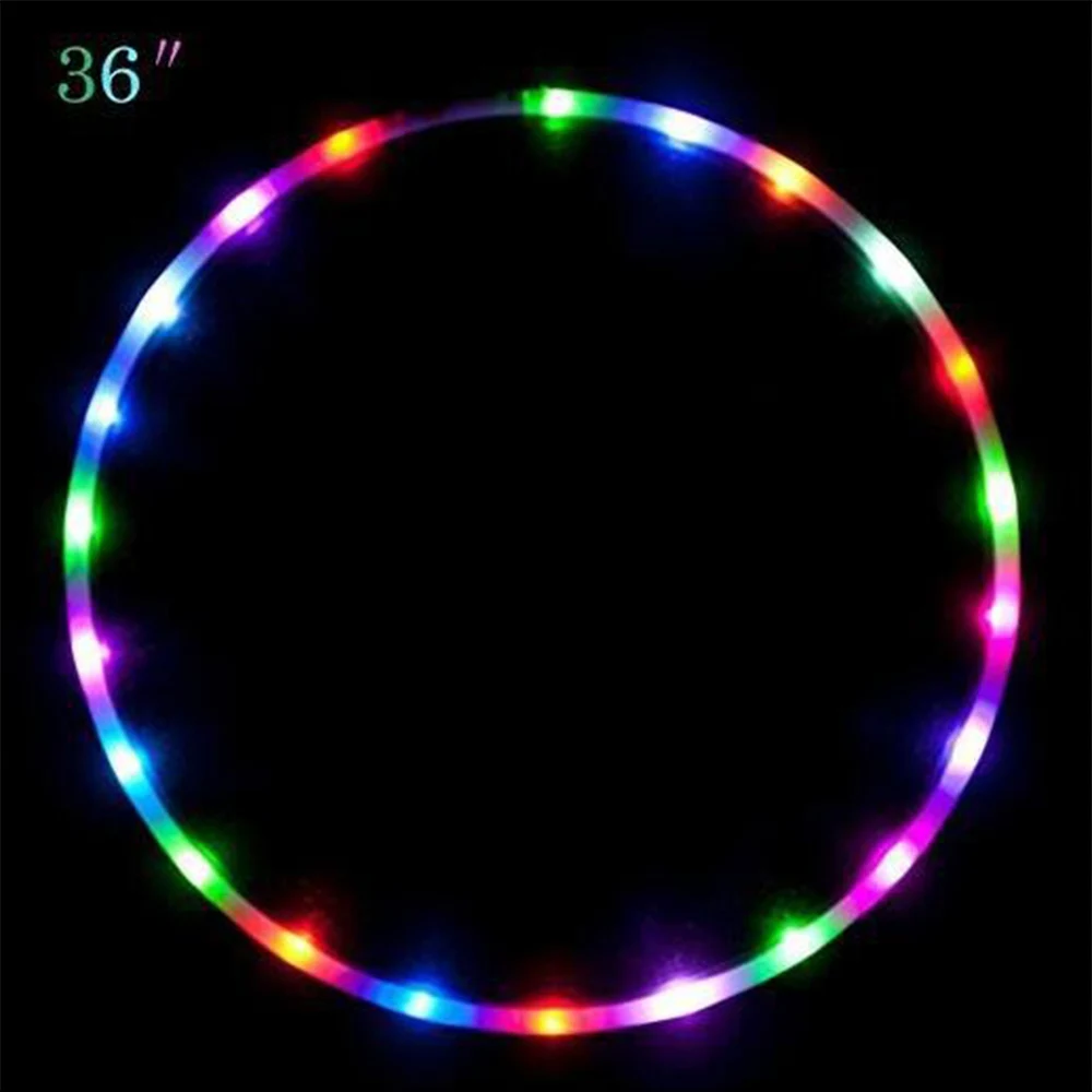 Description Picture 3 of itemLED Colorful Fitness Circle Performing Arts Abdominal Fat Loss Light Fitness Crossfit Foldable Sport Hoop Gym Fitness Equipments