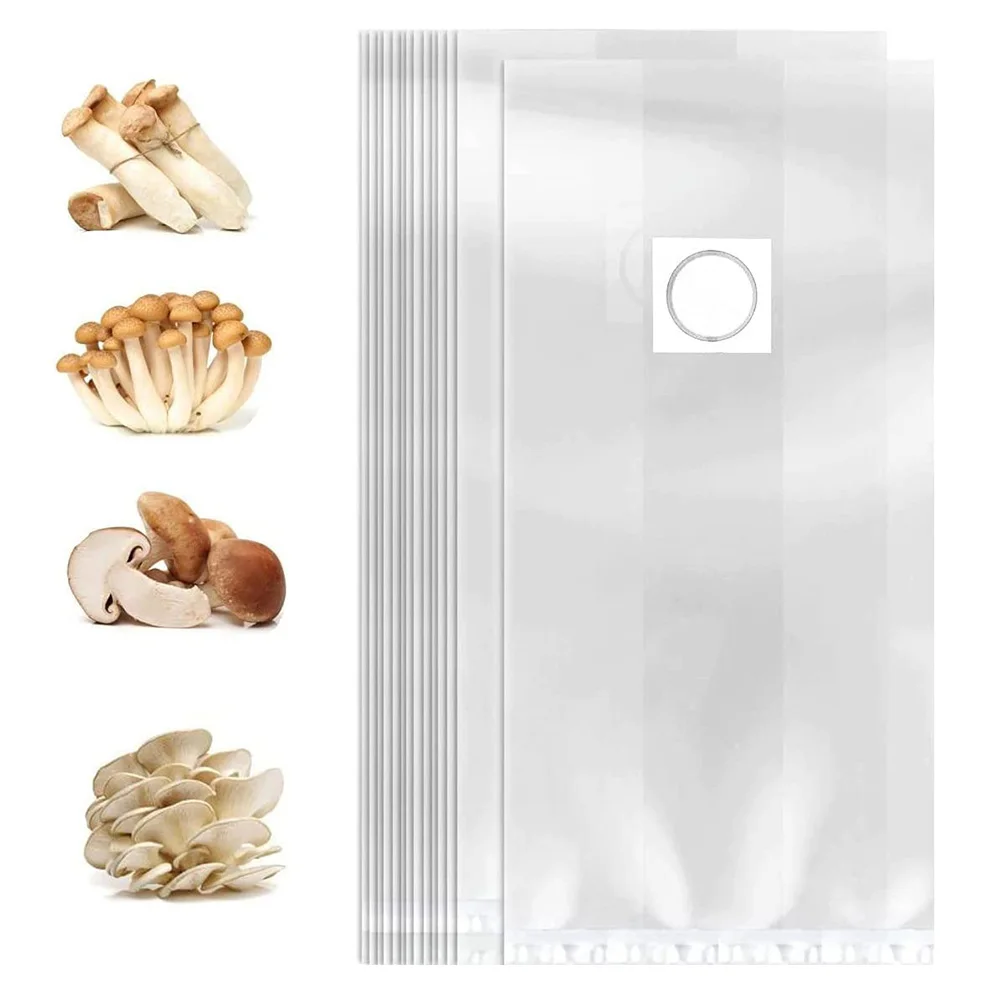 50 Pcs Mushroom Bags Mushroom Grow Bag Farm Mushroom Spawn Bags