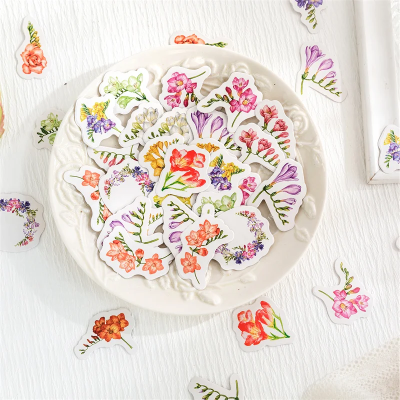 

45 шт., декоративные мини-наклейки в виде цветов, 4 см