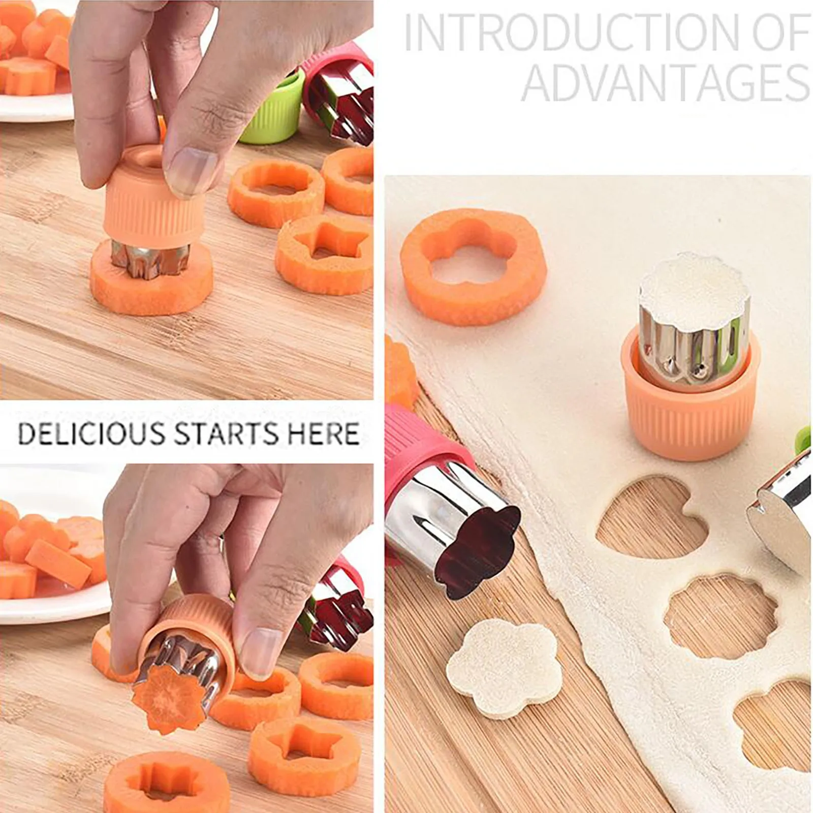 12 Pcs Stainless Steel Cookie Vegetable Cutters Sandwiches Fruit Cutter  Shapes Vegetable Fondant Cake Mould Kitchen Accessories - AliExpress