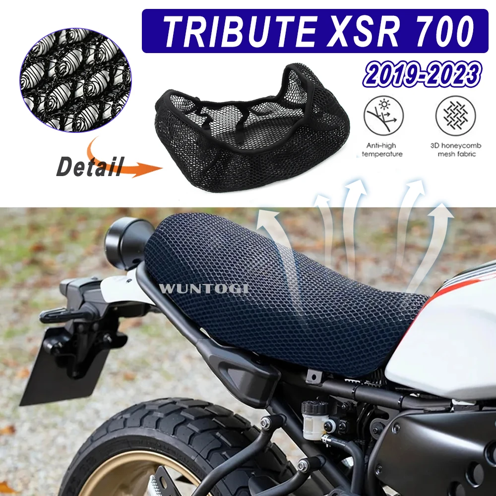 Per Yamaha Tribute Xsr700 Moto Seat Protect Cover Xsr 700 2019-2023 Mesh Seat Cover Cuscino Nylon 3D Airflow Seat Cover