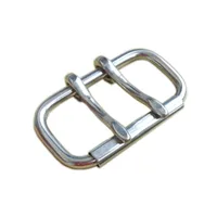 Belt Buckle Bag Fasteners Double Pin Stainless Steel Weightlifting Roller Matel Waistband Head 60mm 52mm 1