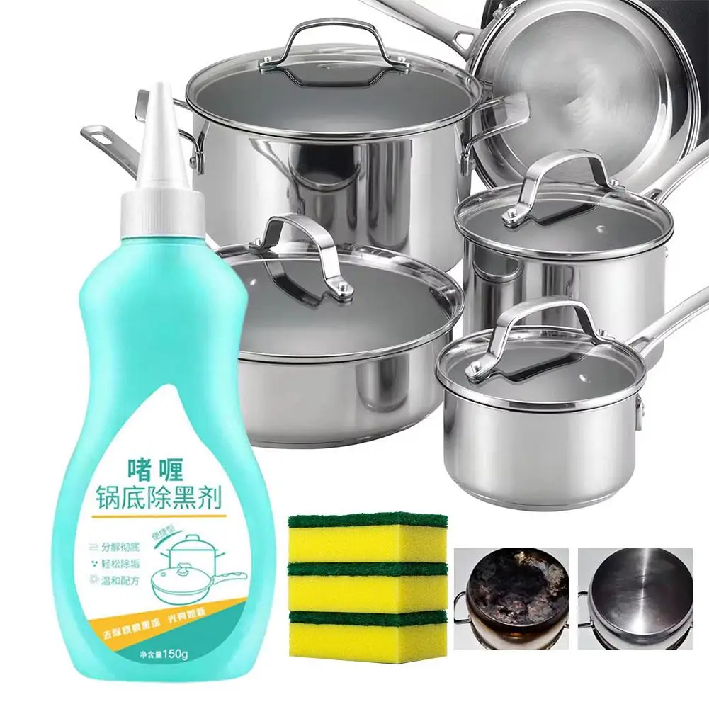 

Черный очиститель для шкуры, удаляет следы сжигания, черные гелевые пятна, нержавеющая сталь, сковорода для удаления шкуры Y0r5