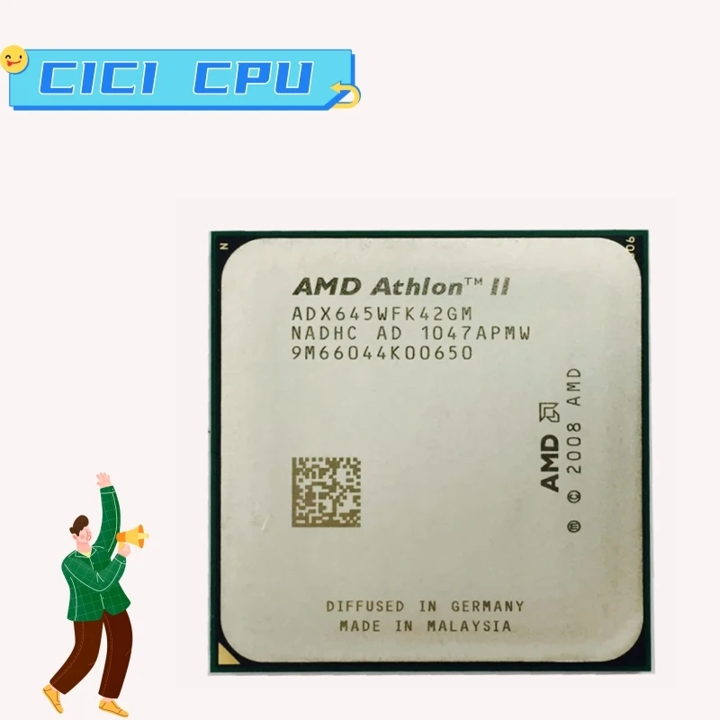 Amd Athlon Ii X4 645 3.1 Ghz Processore Cpu Quad-Core Presa Di Corrente Am3