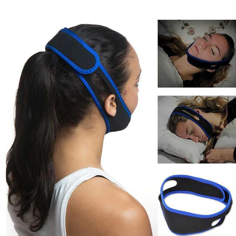 Anti Snoring Band 1PC CPAP Anti Snore Chin Strap Stop Snoring Sleeping Aid Adjustable Sleep Apnea Chin Support Straps Health Care