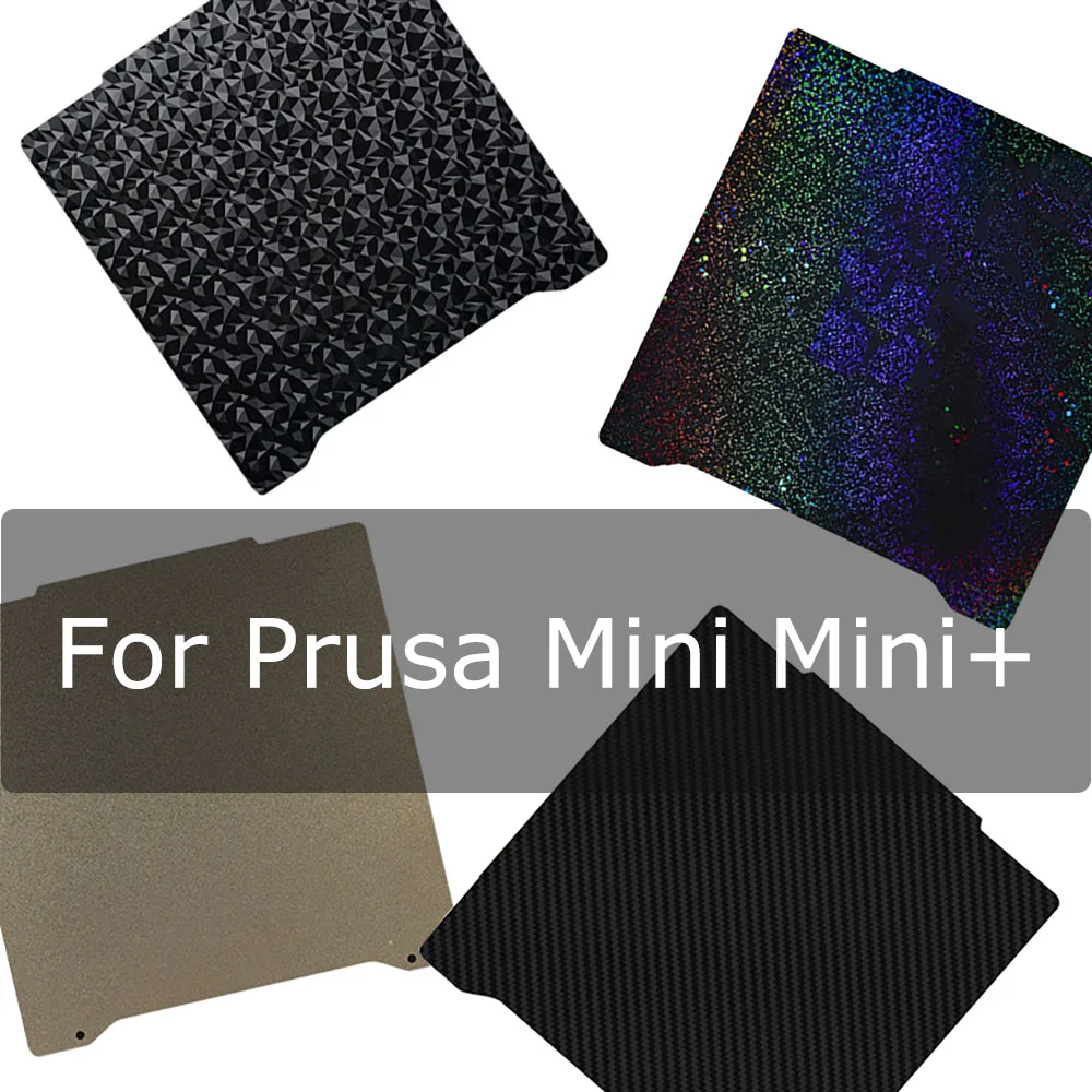 

For Prusa Mini Mini+ Upgrade Heatbed Build Plate Double-sided Textured PEI Powder-coated Spring Steel Smooth PET PEO Sheet New