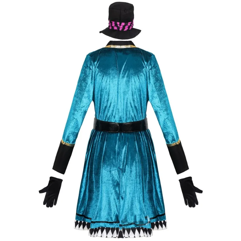 Halloween Alice In Wonderland Clock Mad Hatter Cosplay Costume Sexy Adult Fairy Tale Dress Women Magic Show Tuxedo Fancy Dress