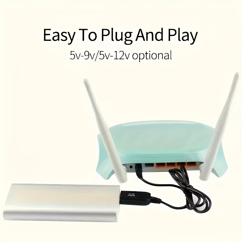 USB 전원 부스트 라인 DC 5V에서 DC 9V / 12V 승압 모듈 USB 컨버터 어댑터 케이블 2.1x5.5mm 플러그