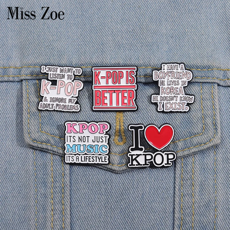 Ich liebe kpop Emaille Pins benutzer definierte kpop es ist nicht nur Musik es ist ein Lifestyle Broschen Revers Abzeichen lustiges Schmuck geschenk für Freunde