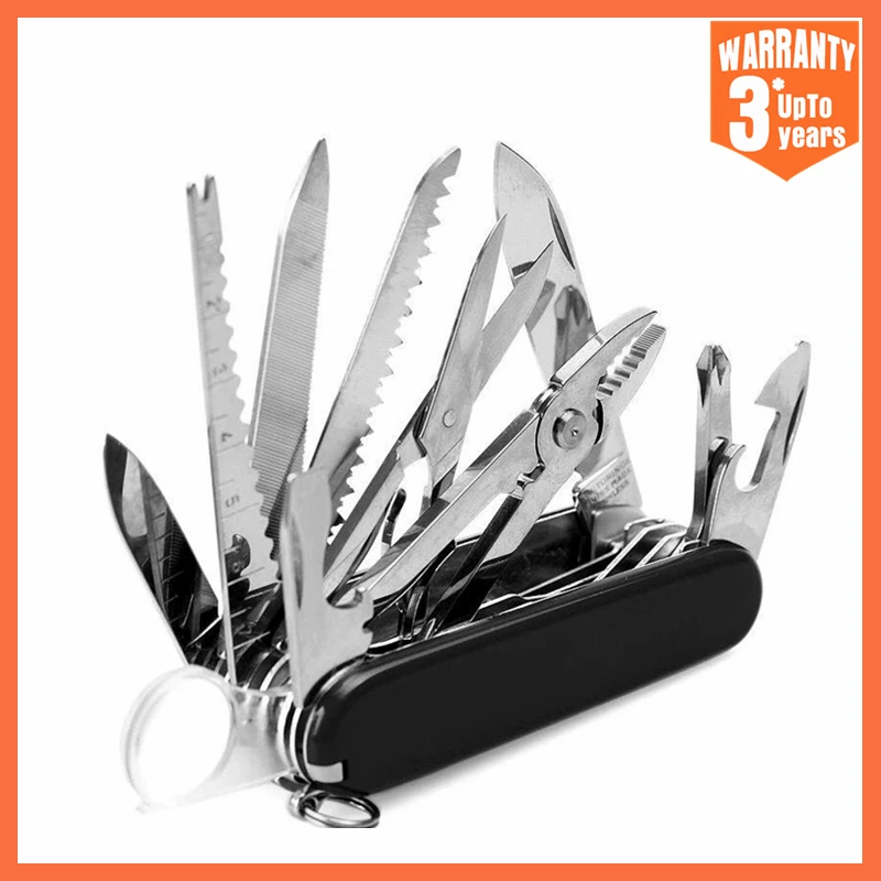 Swiss Army 7 Aloxxiaomi 17-in-1 Swiss Army Knife - Stainless Steel Multi- tool For Outdoor & Camping