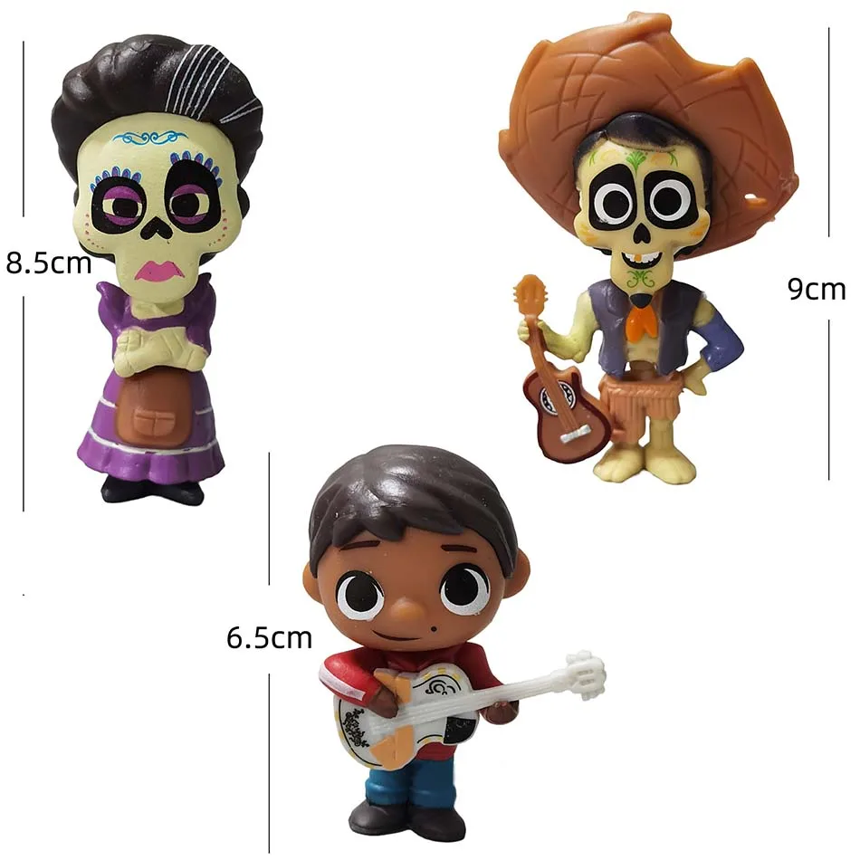 8pcs/set Movie Pixars COCO Cute Character Figure Model Toys