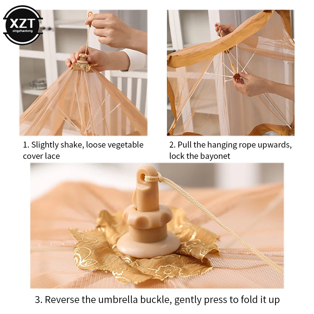 Foldable Food Mesh Cover Fly Anti Mosquito Pop-Up Food Cover Umbrella Meal Vegetable Fruit Breathable Kitchen Accessories food cover