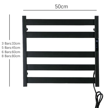 ราวแขวนผ้าเช็ดตัวแบบไฟฟ้าควบคุมอุณหภูมิ OXG พร้อมตัวตั้งเวลา ติดผนัง สำหรับห้องน้ำ ทำจากสแตนเลส 2