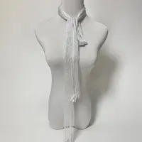Fashion Nightclub Gold Silver Bright Silk Sunscreen Shawl Shiny Necklace For Women Lace Tassel Party Evening Dress Scarf