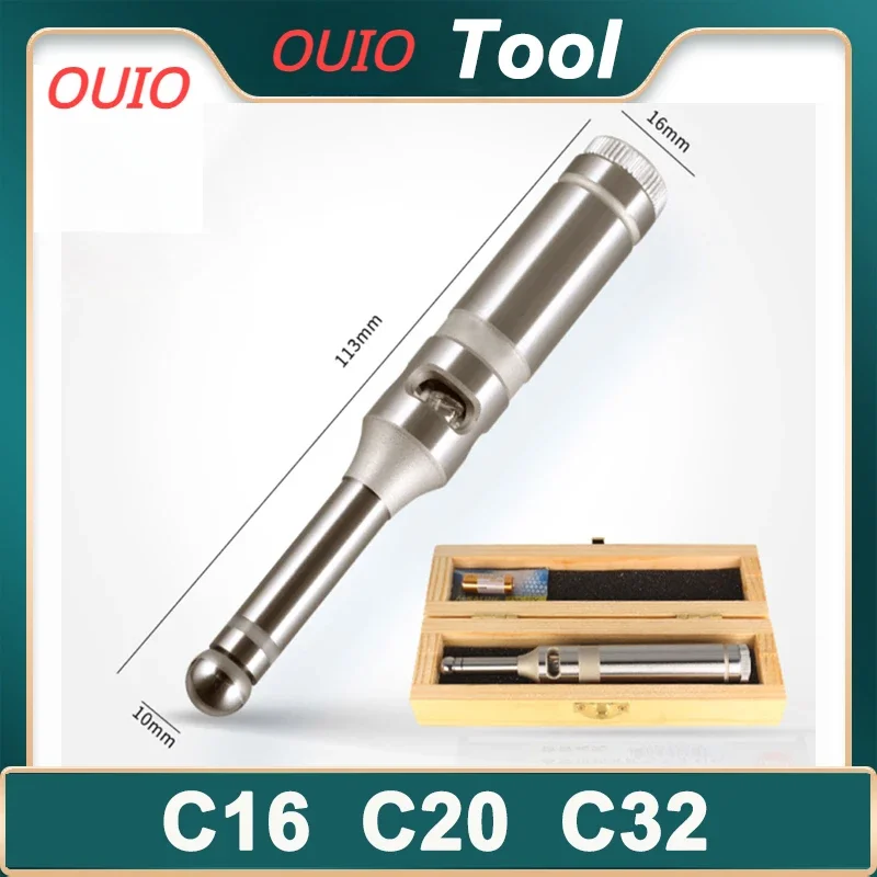 

OUIO C16 C20 C32 Photoelectric edge Center Finder Touch Point Sensor CNC Machine Precision LED Sound Optical Edge Finder Touch