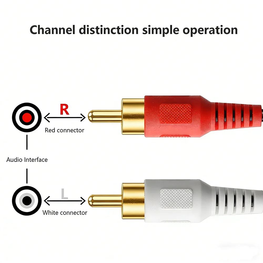 Premium Dual Shielded Stereo Audio Cable for Home Theater and Amplifier Systems