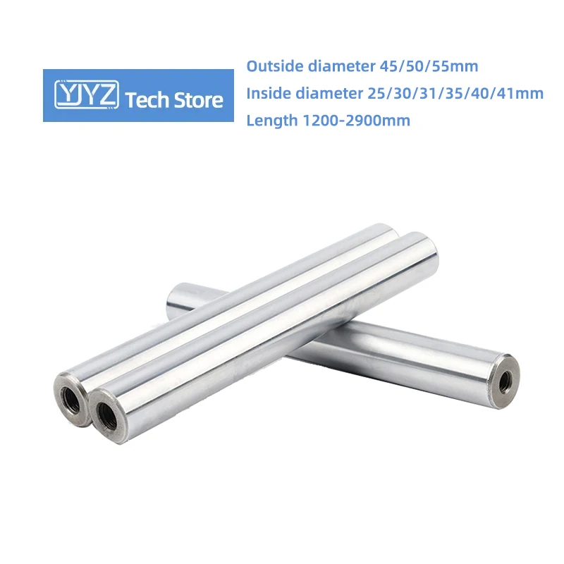 

2PCS Linear Optical Axis Chrome-Plated Round Rod Polished Rods Guide Hollow Hard Shaft Outsid Dia 45/50/55mm Length 1200-2900mm