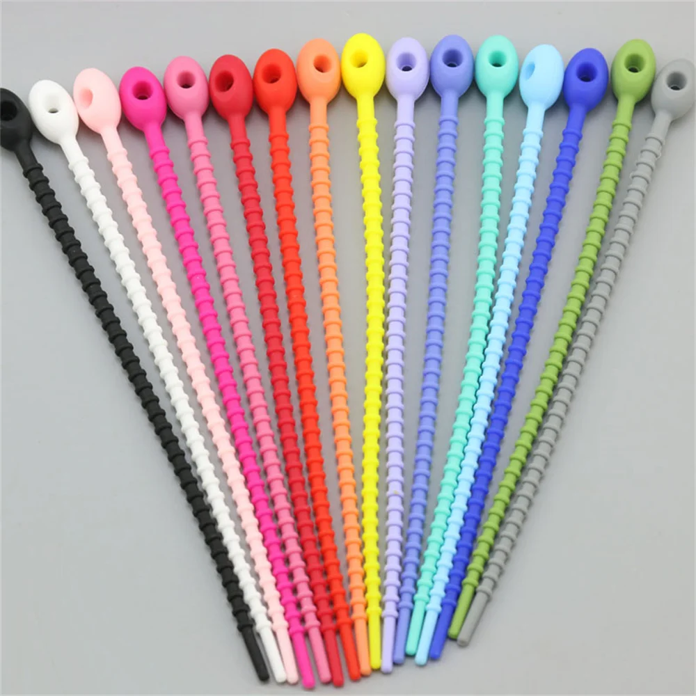 10 Stück/Set Mehrfarbige Silikon Wiederverwendbare Kabelbinder Twist-Draht Befestigungskabel Zip-Tie Kopfhörer Datenkabel Universelles Zubehör