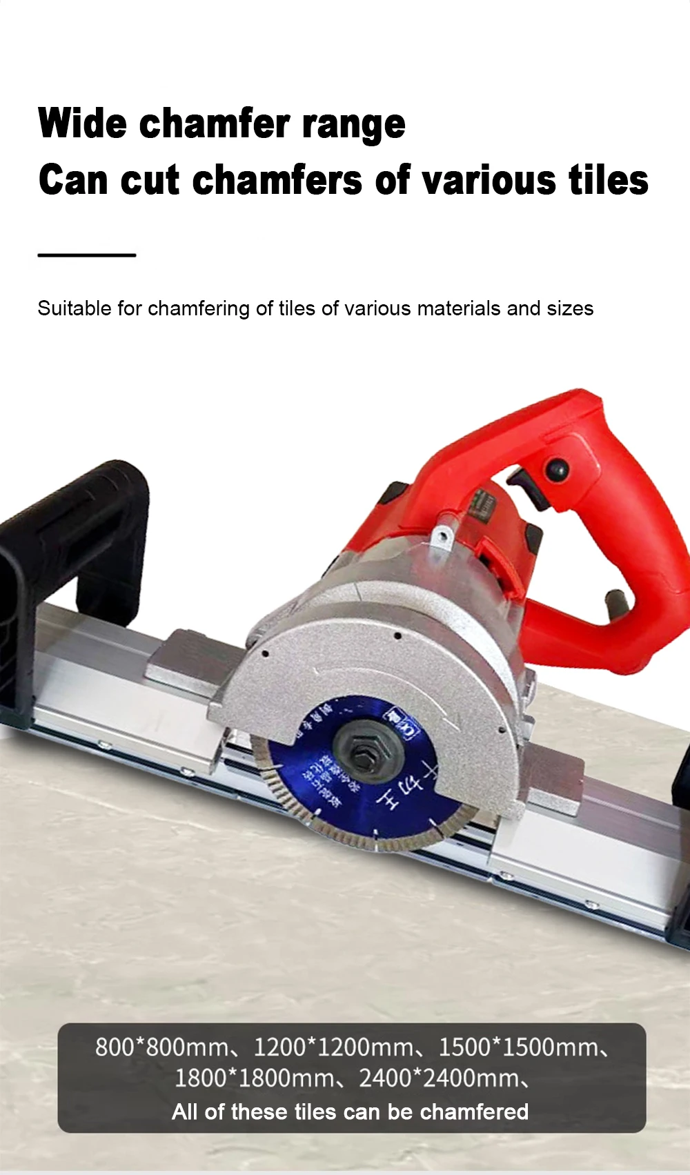 Portable Tile Chamfering Cutter 45 Degree High Precision Dust-free Cutting Machi